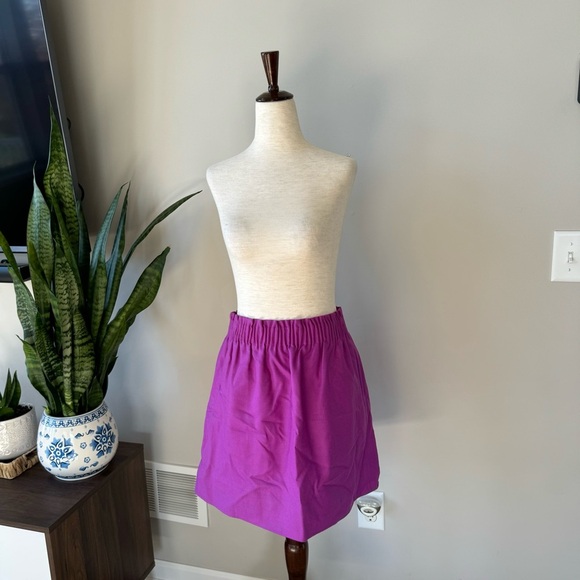 J. Crew Wool Blend Pull-On Sidewalk Skirt - Purple/Pink - Picture 7 of 8